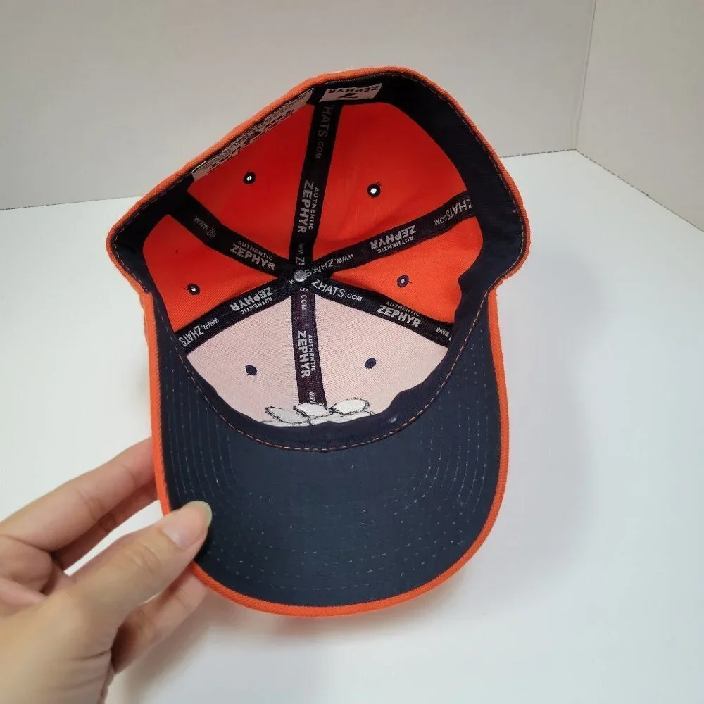 Vintage Clemson Tigers Orange Wool Hat Zephyr-Sz 7